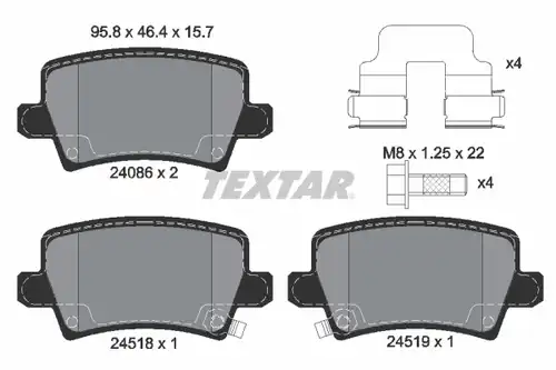 накладки TEXTAR 2408601