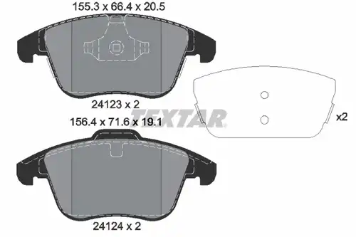 накладки TEXTAR 2412305