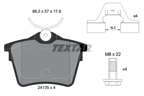 накладки TEXTAR 2413501