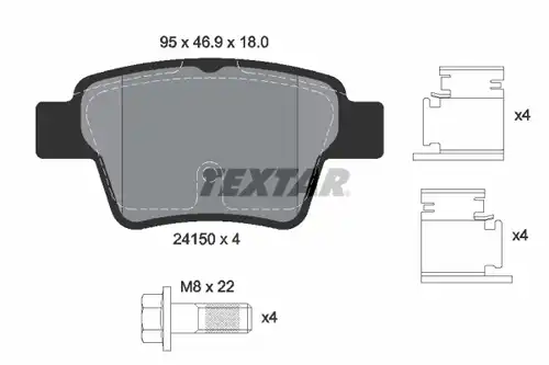 накладки TEXTAR 2415001