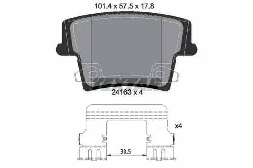 накладки TEXTAR 2416303