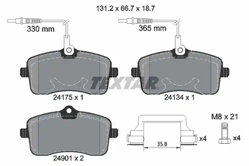 накладки TEXTAR 2417501