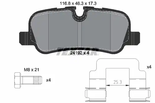 накладки TEXTAR 2419201