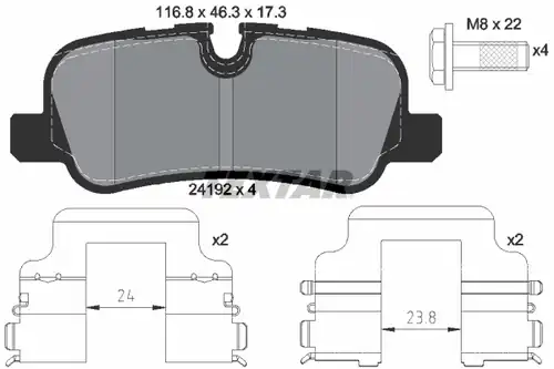 накладки TEXTAR 2419204