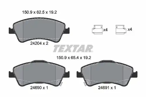 накладки TEXTAR 2420401