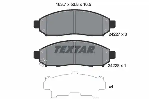 накладки TEXTAR 2422701