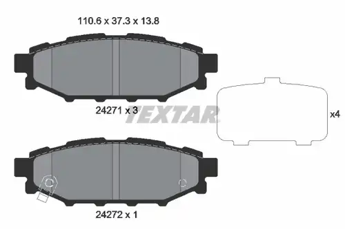 накладки TEXTAR 2427101