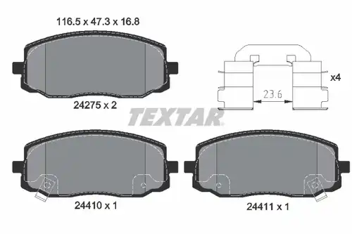 накладки TEXTAR 2427501