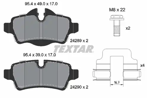 накладки TEXTAR 2428901