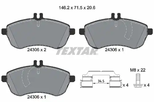 накладки TEXTAR 2430601