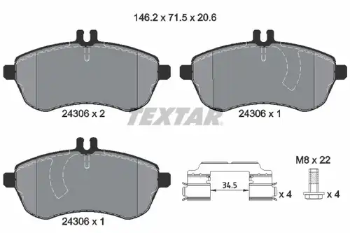 накладки TEXTAR 2430681