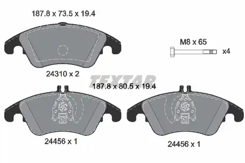 накладки TEXTAR 2431001