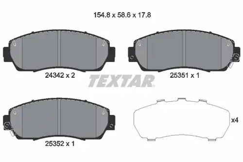 накладки TEXTAR 2434201