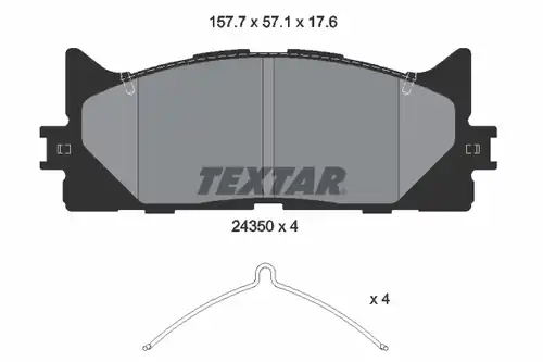 накладки TEXTAR 2435001