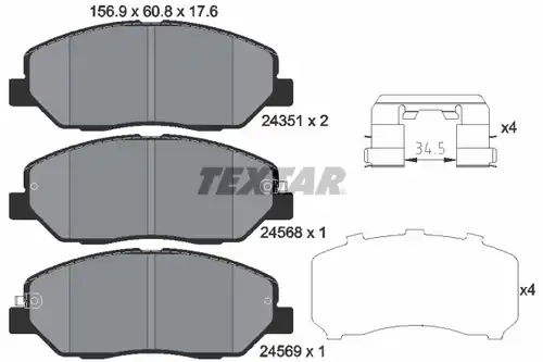 накладки TEXTAR 2435101