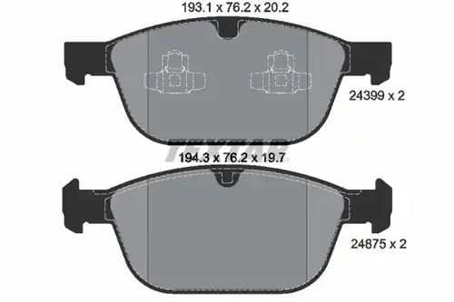 накладки TEXTAR 2439901