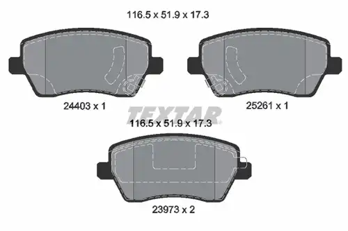 накладки TEXTAR 2440301