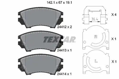 накладки TEXTAR 2441201