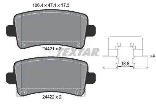 накладки TEXTAR 2442101