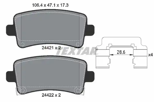 накладки TEXTAR 2442102