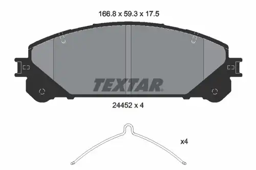 накладки TEXTAR 2445201