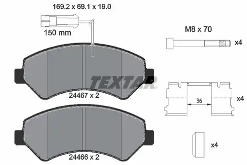 накладки TEXTAR 2446701