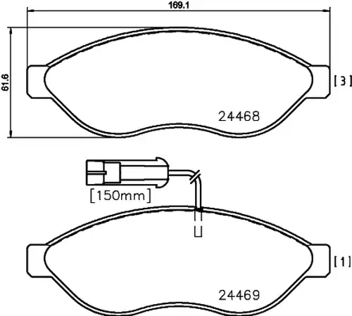 накладки TEXTAR 2446801