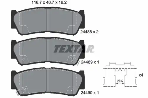 накладки TEXTAR 2448801