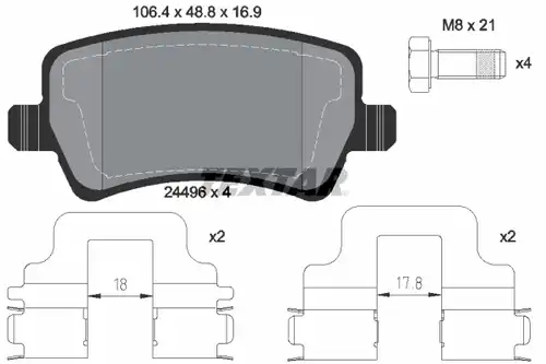 накладки TEXTAR 2449602