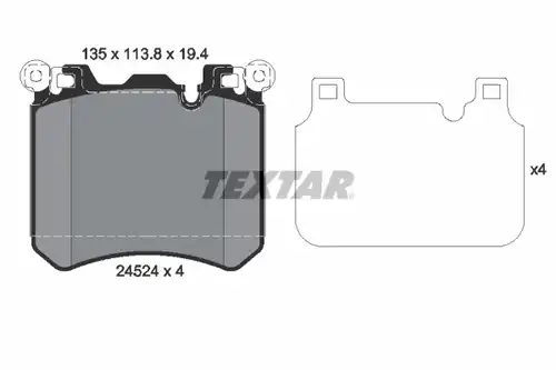 накладки TEXTAR 2452401