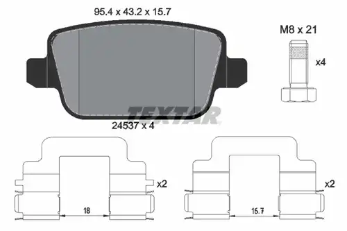 накладки TEXTAR 2453703