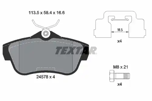 накладки TEXTAR 2457801