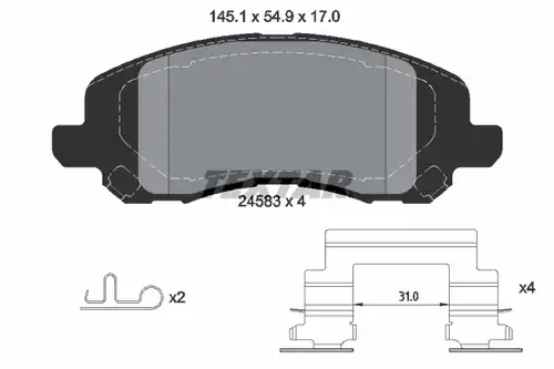 накладки TEXTAR 2458301