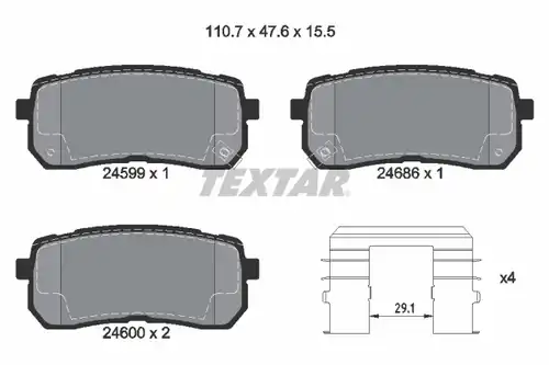 накладки TEXTAR 2459901