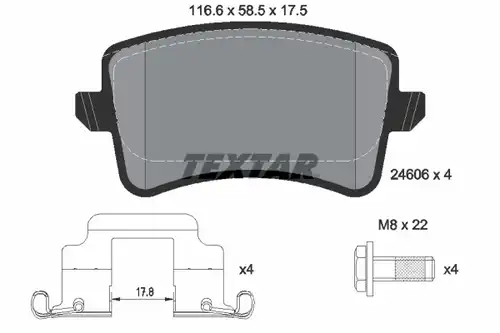 накладки TEXTAR 2460602