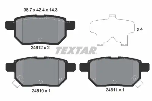 накладки TEXTAR 2461001