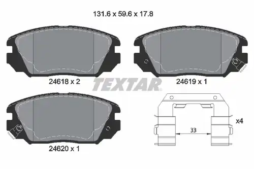 накладки TEXTAR 2461801