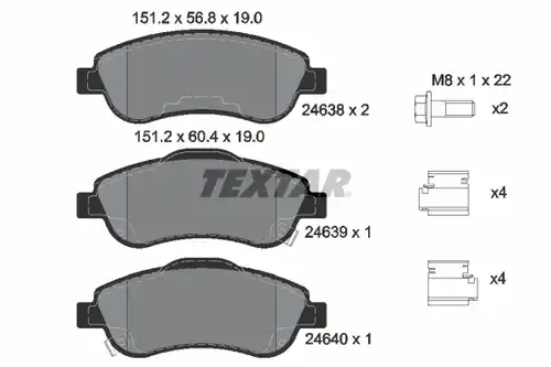 накладки TEXTAR 2463801