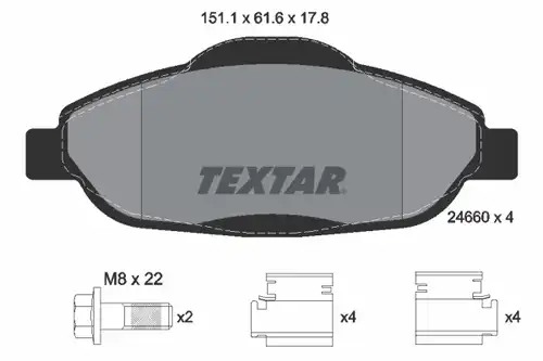 накладки TEXTAR 2466001