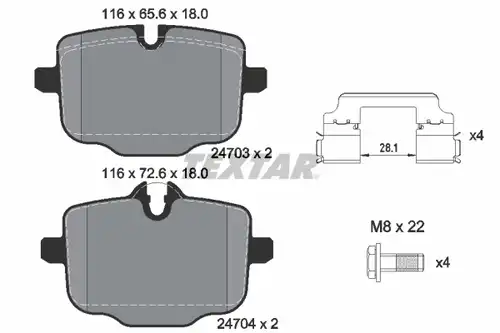 накладки TEXTAR 2470301