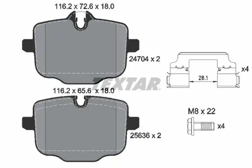 накладки TEXTAR 2470401