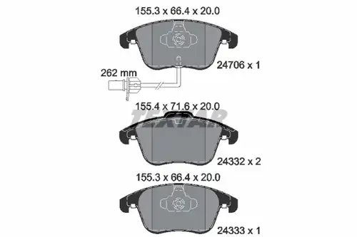 накладки TEXTAR 2470601