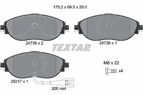 накладки TEXTAR 2473801