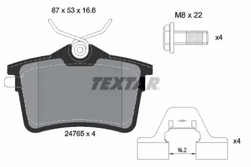 накладки TEXTAR 2476501