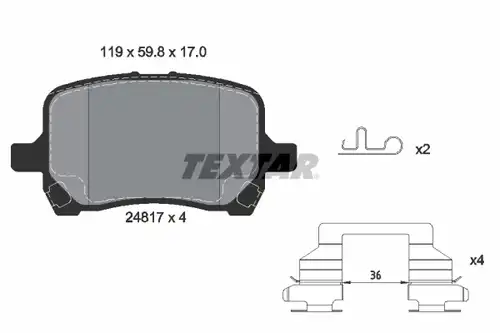 накладки TEXTAR 2481701