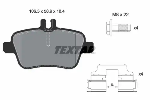 накладки TEXTAR 2484801