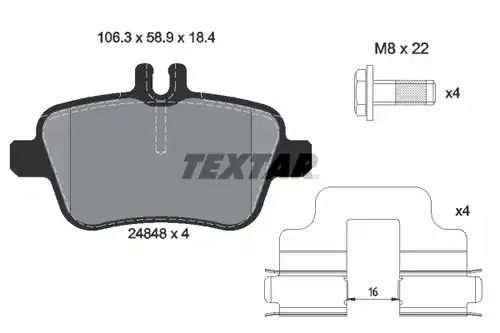 накладки TEXTAR 2484803