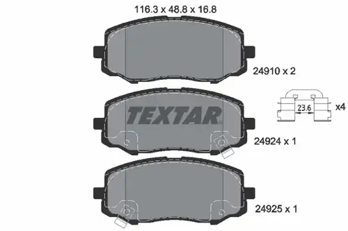 накладки TEXTAR 2491001