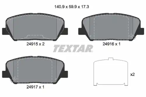 накладки TEXTAR 2491501