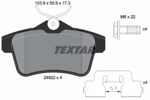 накладки TEXTAR 2492201